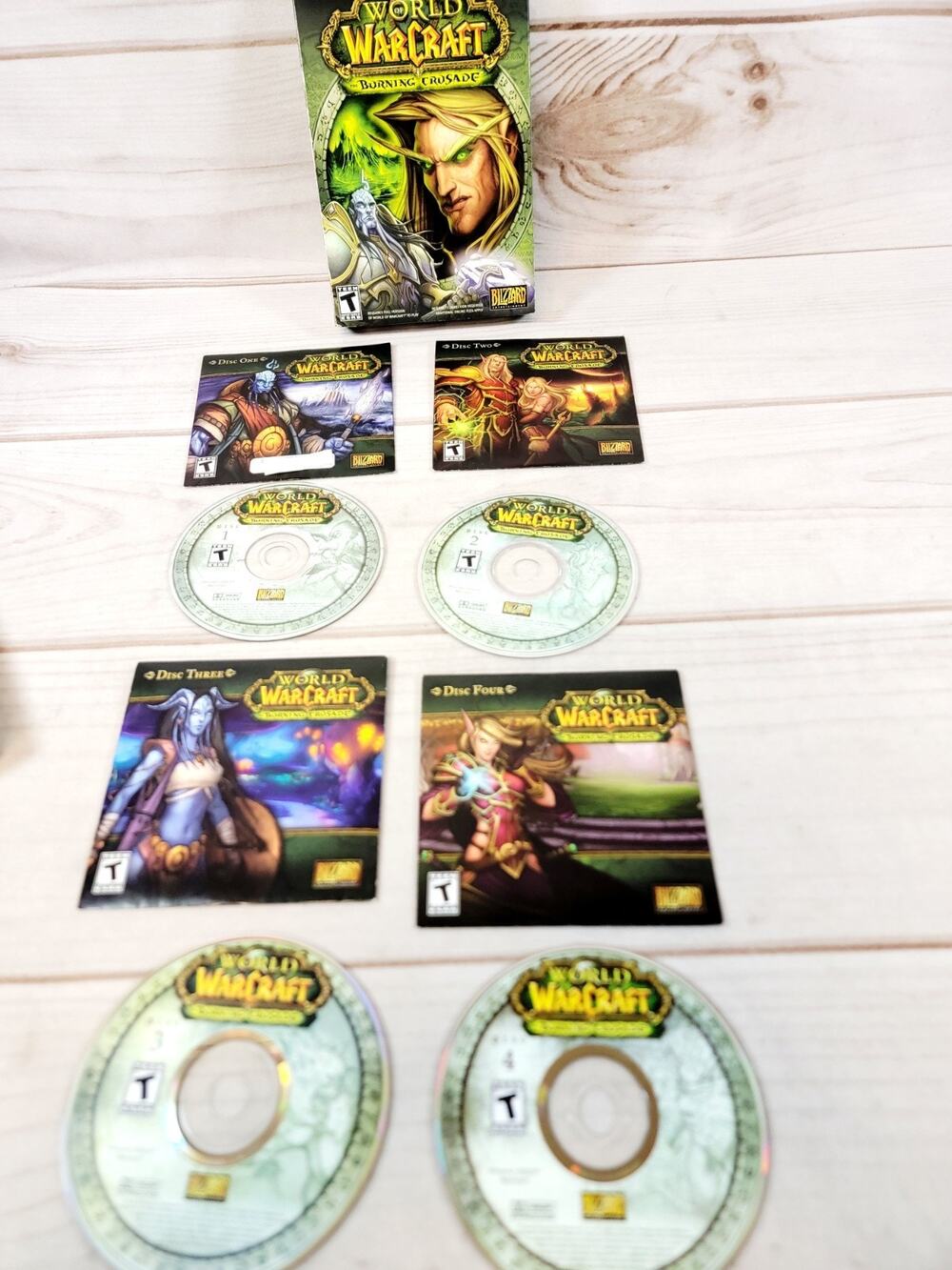World of Warcraft: The Burning Crusade (PC, 2007) Expansion 4 Discs No Manual